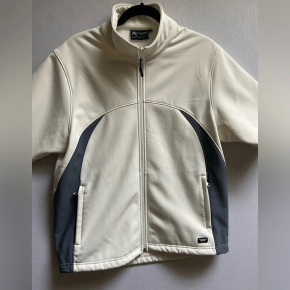 Whiteridge Xtreme Series Cream Fleece Golf Short Sleeve full zip jacket Sz S - Picture 3 of 15